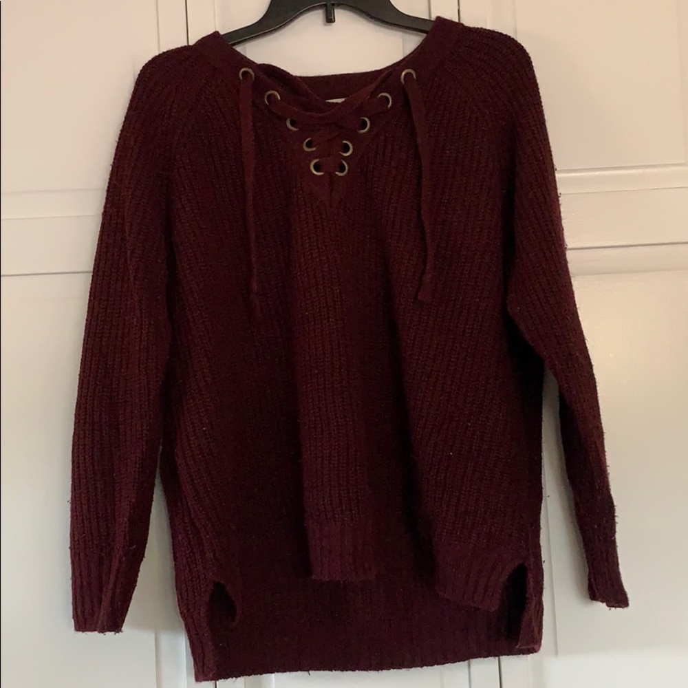Burgundy sweater